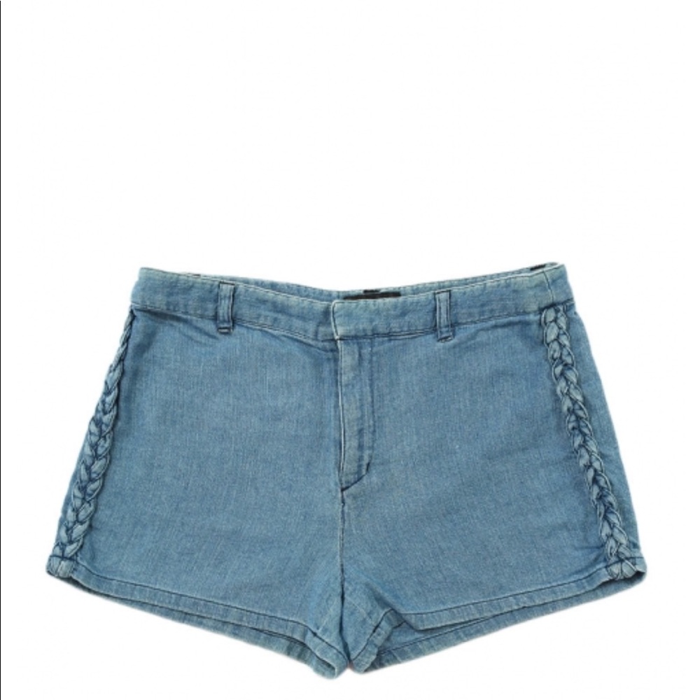 A.P.C. Dark Blue Braided Detail Shorts SzM